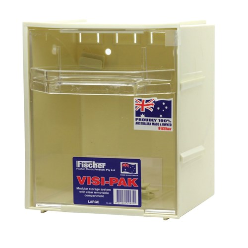 Visi-Pak Storage Box Large Beige 208W x 167D x 235L mm