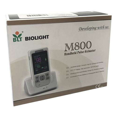 Biolight Handheld Pulse Oximeter M800 with Adult Child & Neonate Sensors