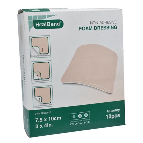 Healband Foam Dressing 7.5 x 10cm B10