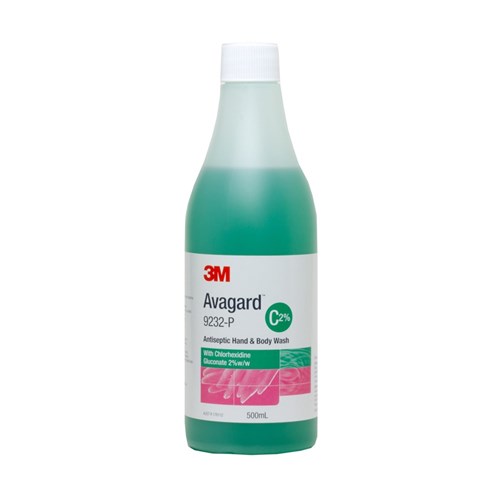 Avagard Antiseptic Hand & Body Wash 2% Chlorhexidine 500ml 9232P