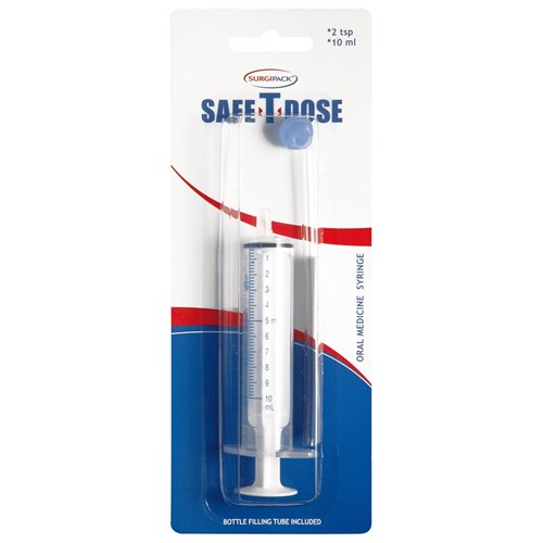 Safe-T-Dose Oral Med Syringe up to 10ml 10 eaches in C10