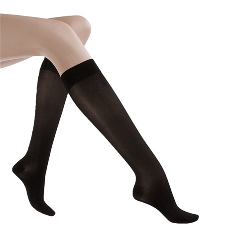 Jobst Ultrasheer Knee High 20-30mmHg Medium Black Pattern