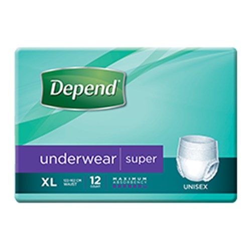 Depend Super Unisex Underwear X-Large 19617