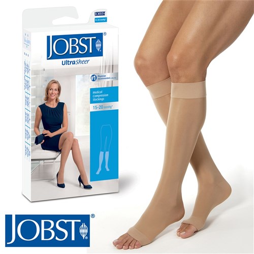Jobst Ultrasheer Knee High Open Toe 15-20mmHg Small