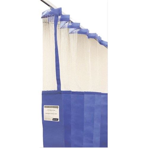 Curtain Disposable Blue 7.5 x 2.3 Antibact/Fire Retardant Mesh C5
