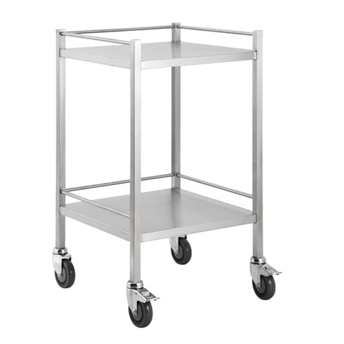 Trolley S/Steel Shelf & Rails/No Drawer 50 x 50 x 90cm Econo