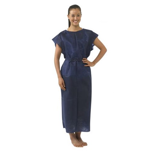 Gown Clinical Exam Dark Blue Large Short Sleeve C100