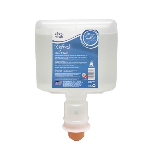 Deb Refresh Clear Foam Soap Touchfree 1.2ltr Cartridge