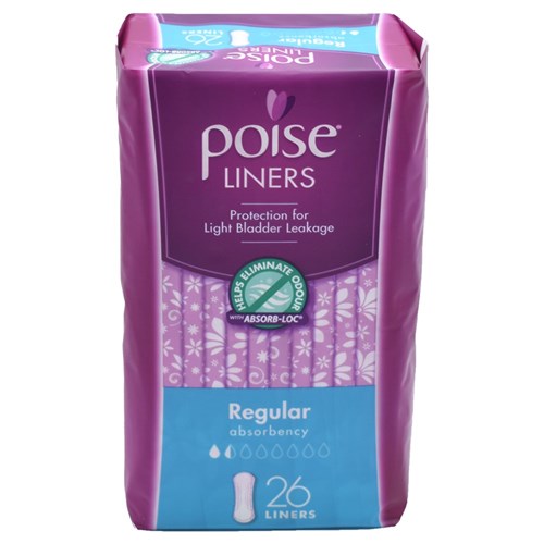 Depend Poise Pantyliners Regular 26 x 6  91853