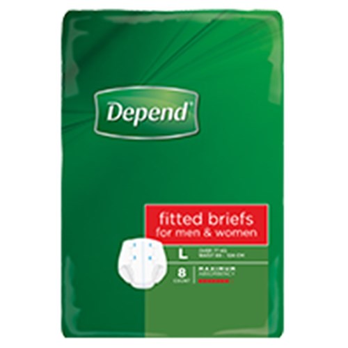 Depend Adult Care Fitted Brief Large 8 x 4 19744