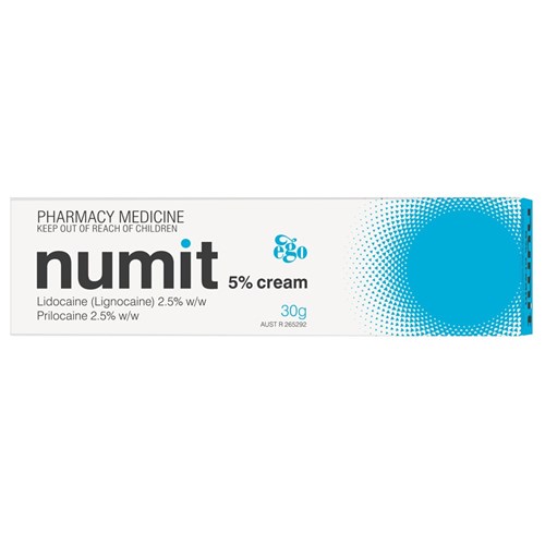 Numit 5% Anaesthetic Cream 30g Tube SM