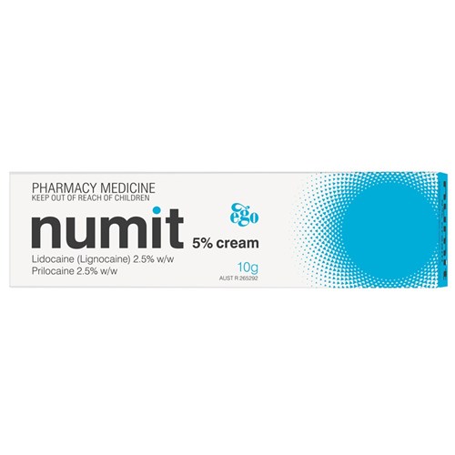 Numit 5% Anaesthetic Cream 10g Tube SM