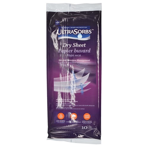 Ultrasorb Skinfold Dry Sheet 36 x 15cm P10