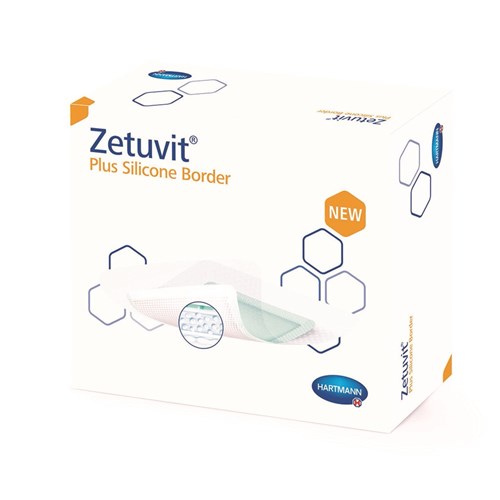 Zetuvit Plus Silicone Border  Dressing Sterile 12.5 x 12.5cm