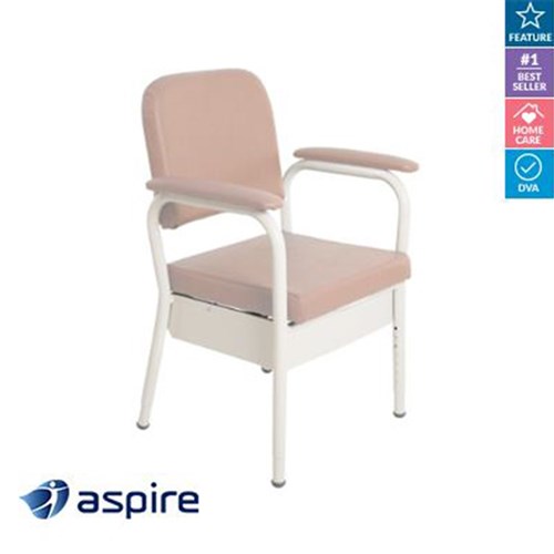 Bedside Commode Aspire Deluxe Champagne 460mm 160kg