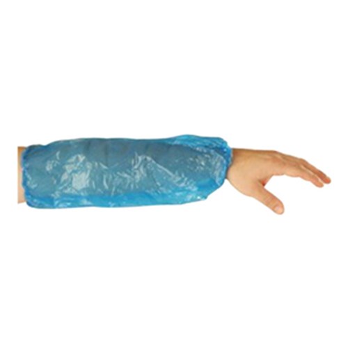 Oversleeves Polythene Waterproof Blue Pk 100 (20 pks ctn)